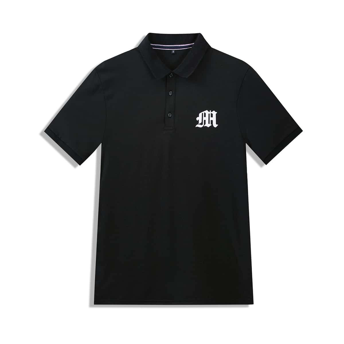 

Guys Letter Graphic Polo Shirt, Black