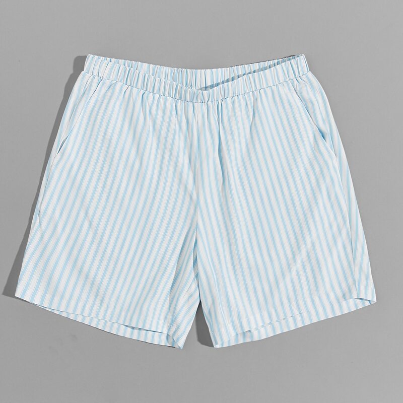 

Guys Slant Pocket Striped Pajama Shorts, Blue