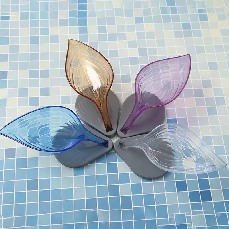 

1pc Leaf Shaped Soap Dish Holder, Multicolor