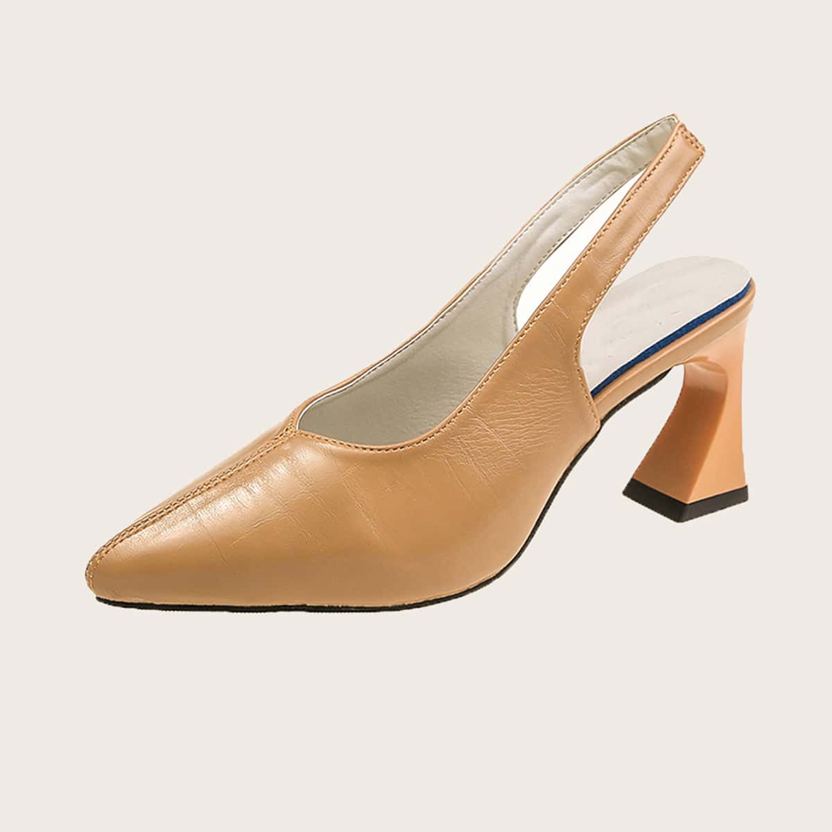 

Point Toe Slingback Heels, Khaki