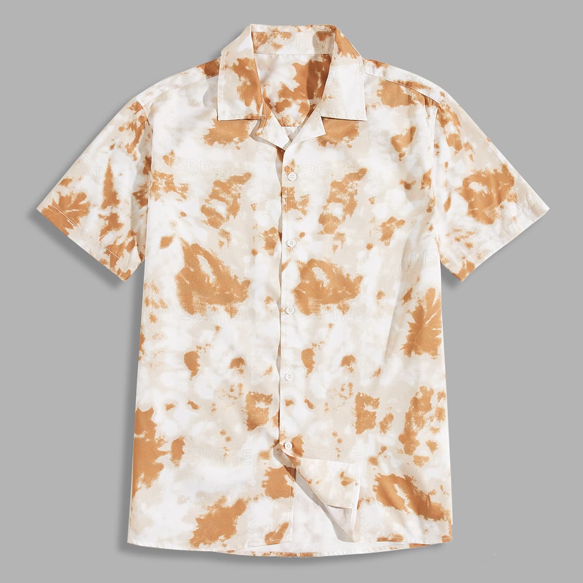 

Guys Lapel Tie Dye Button Up Shirt, Multicolor