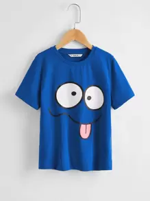 SHEIN 男孩卡通圖案上衣