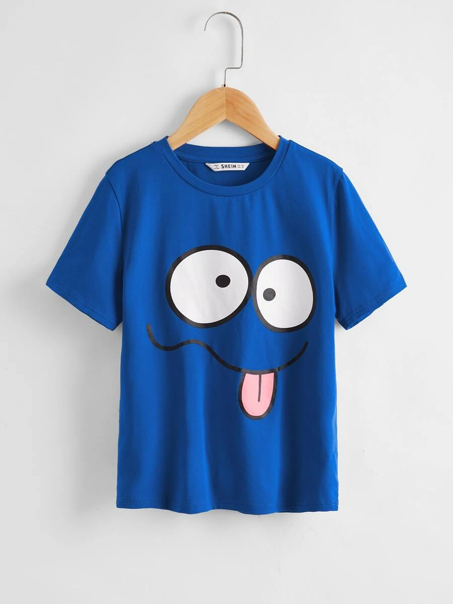 SHEIN 男孩卡通圖案上衣