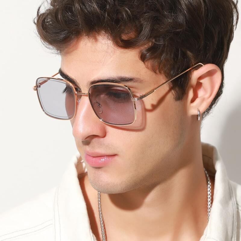 

Guys Square Frame Sunglasses, Purple