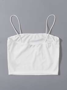 SHEIN BAE Solid Cami Top - White - View 2