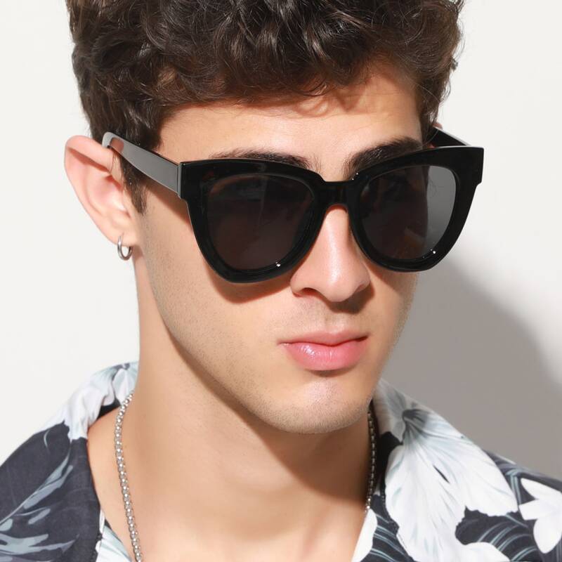 

Guys Cat Eye Sunglasses, Black