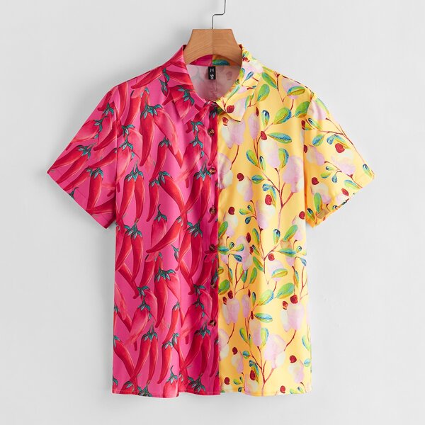

Pepper & Floral Colorblock Shirt, Multicolor