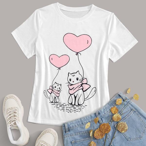 

Футболка с оригинальным принтом, Белый