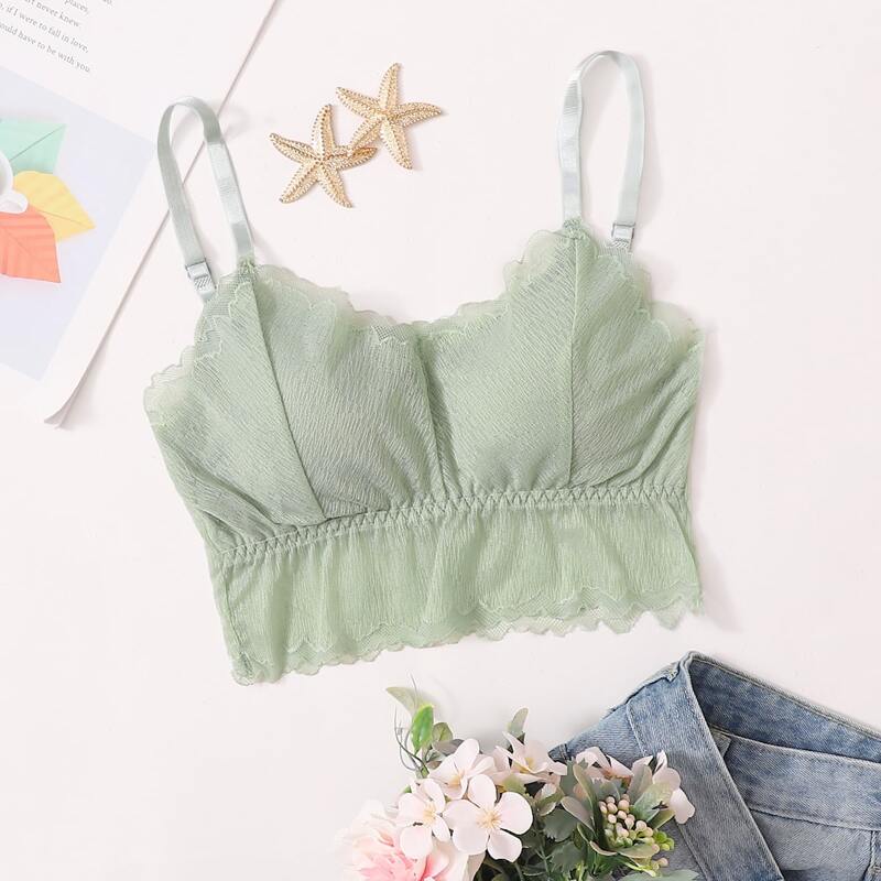 

Lettuce Trim Bralette, Green