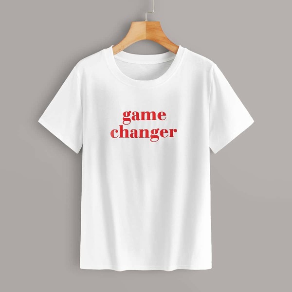 

Letter Graphic Short Sleeve Tee, White