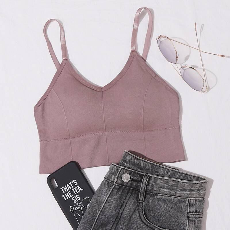 

Solid Wireless Bralette, Purple