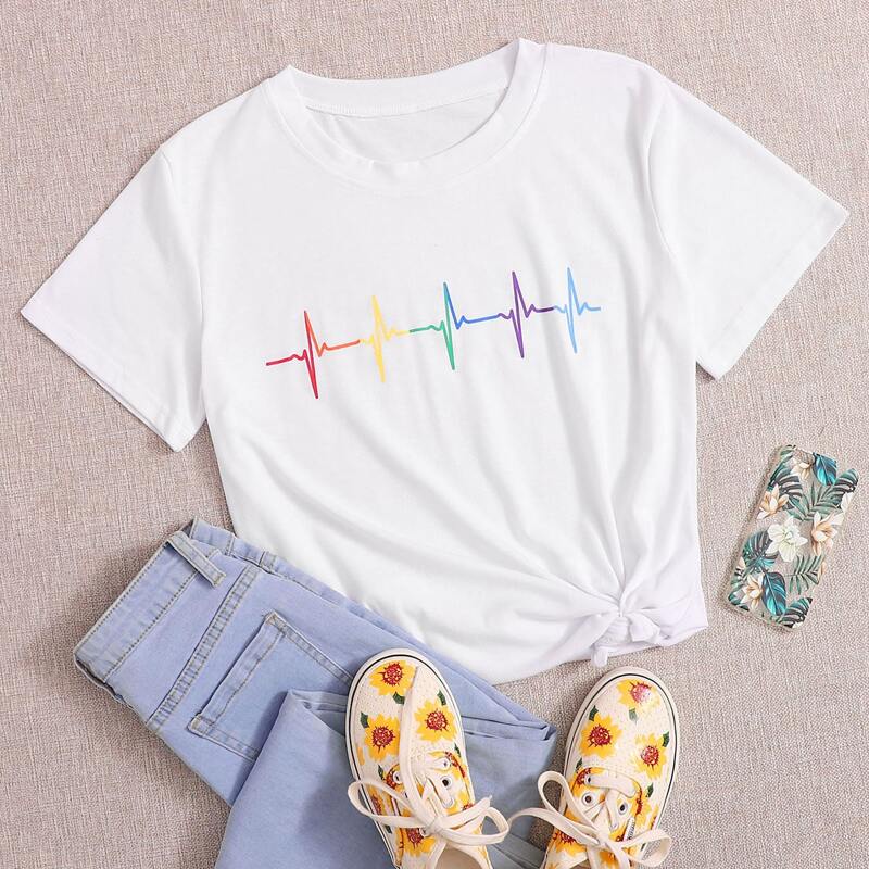 

Graphic Print Tee, White