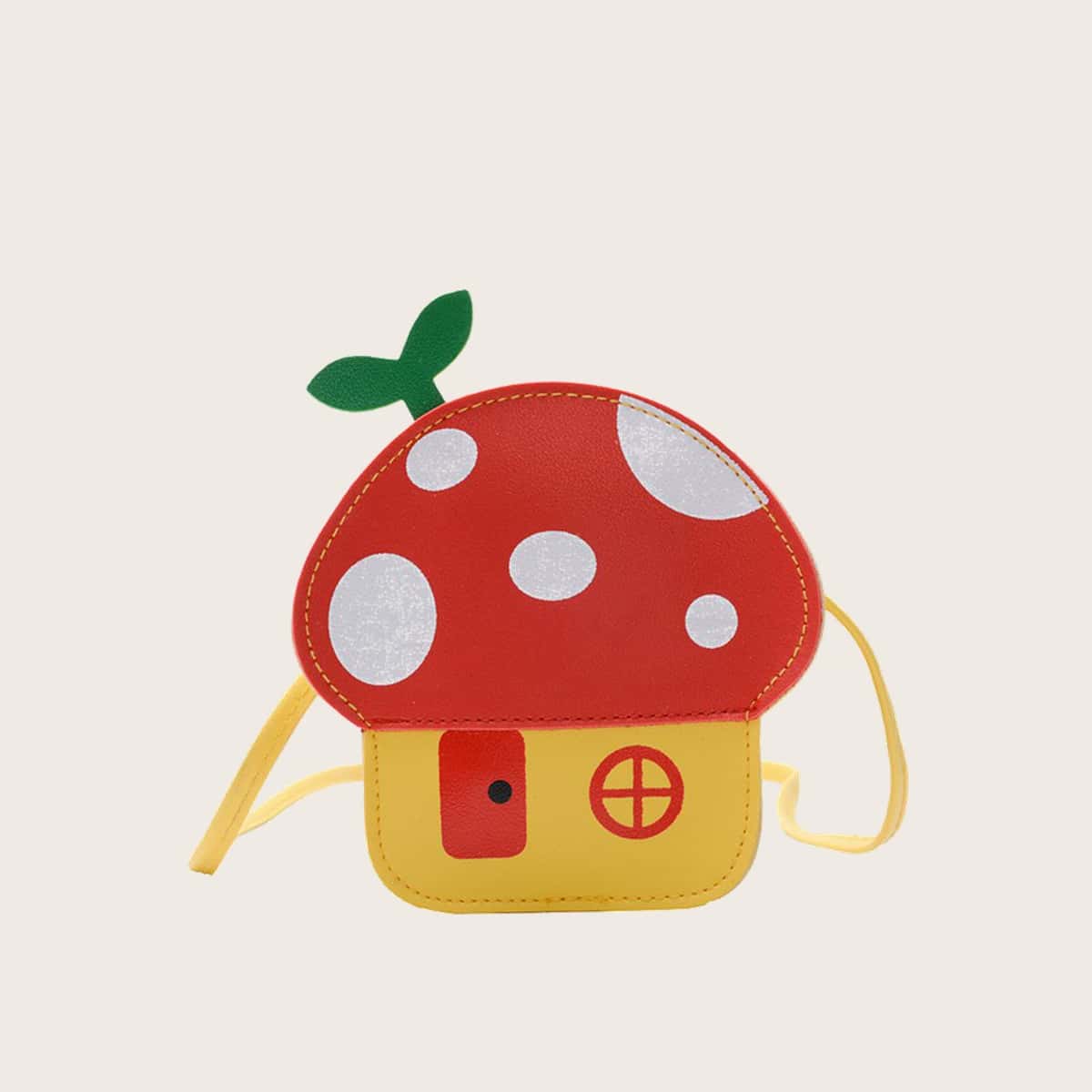 

Cartoon Mushroom Crossbody Bag, Multicolor