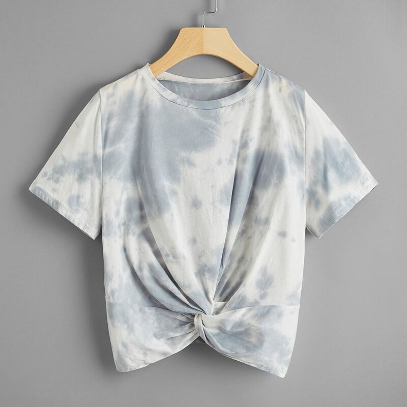

Twist Front Tie Dye Tee, Multicolor