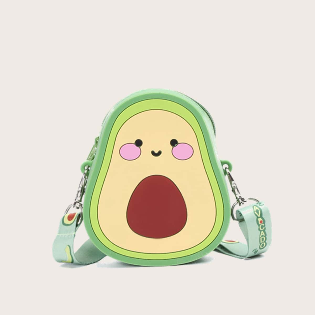 

Cartoon Avocado Crossbody Bag, Multicolor
