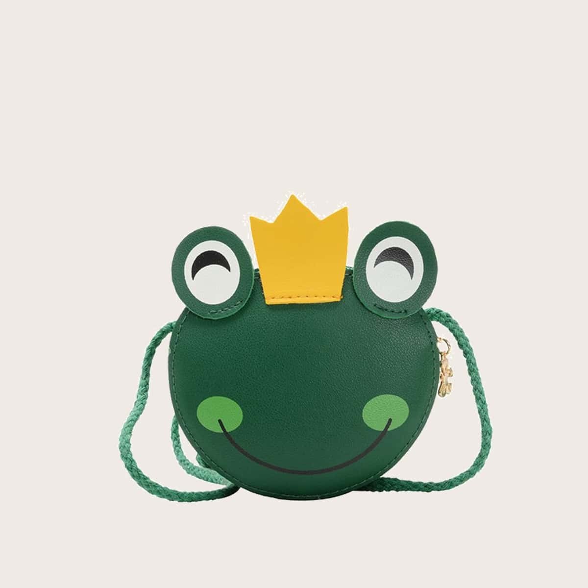 

Cartoon Frog Crossbody Bag, Green