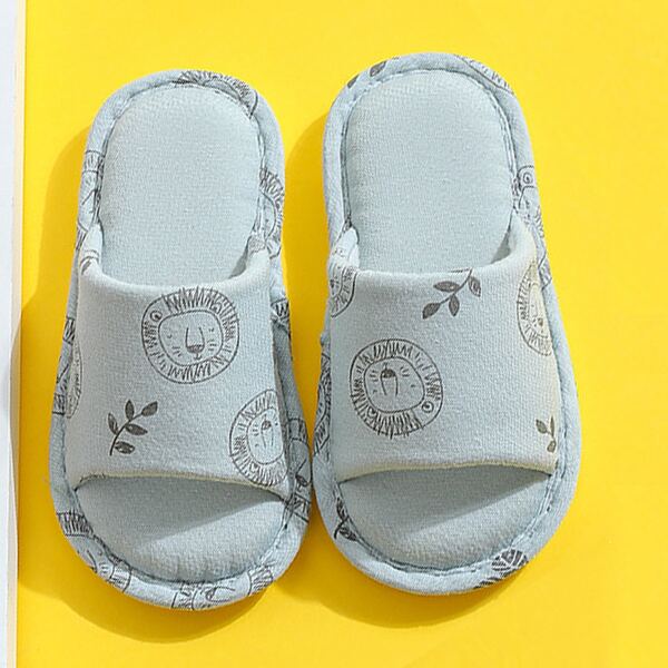 

Toddler Boys Open Toe Cartoon Graphic Slippers, Blue