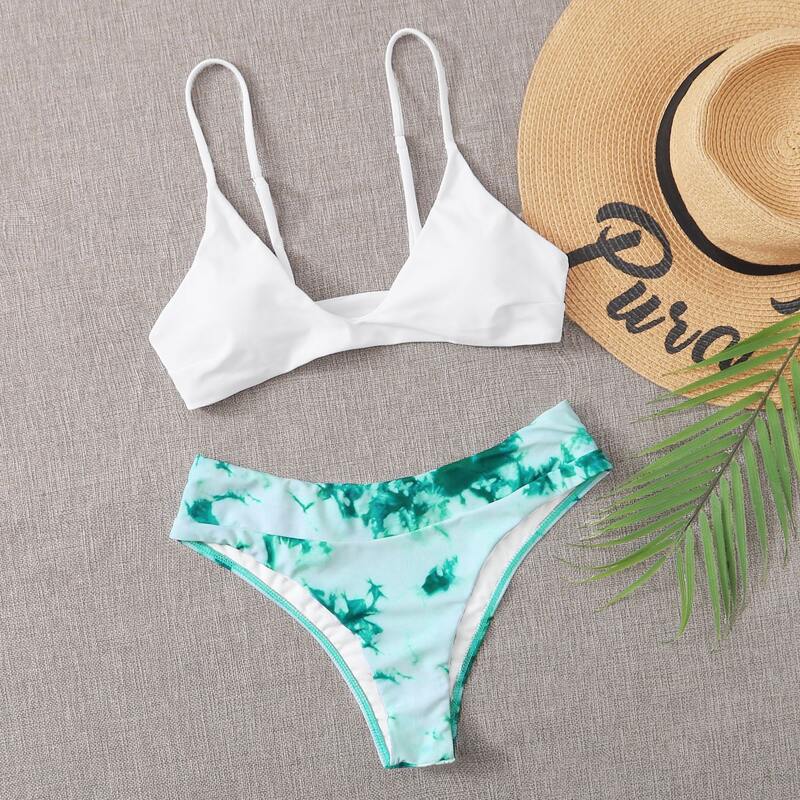 

Tie Dye Cami Bikini Swimsuit, Multicolor