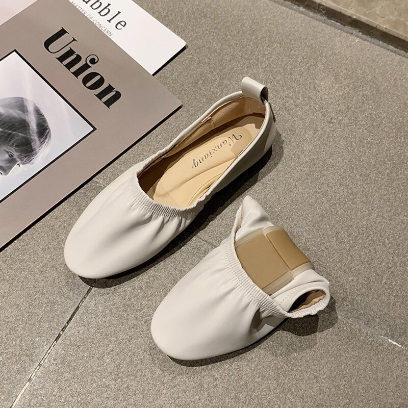 

Slip On Ballet Flats, Beige