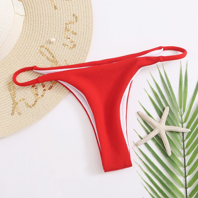 

Rib Tanga Bikini Panty, Red