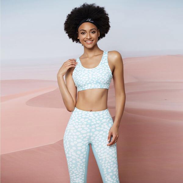 

Seomiscky Strappy Back Dalmatian Sports Bra, Blue