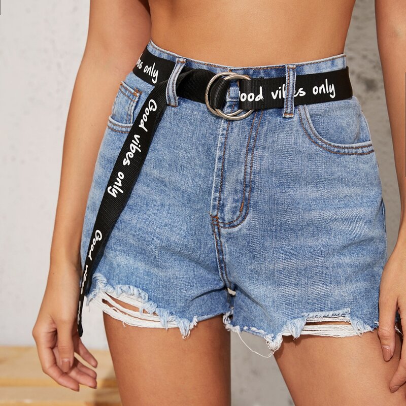 

Letter Graphic Tape Belt, Black