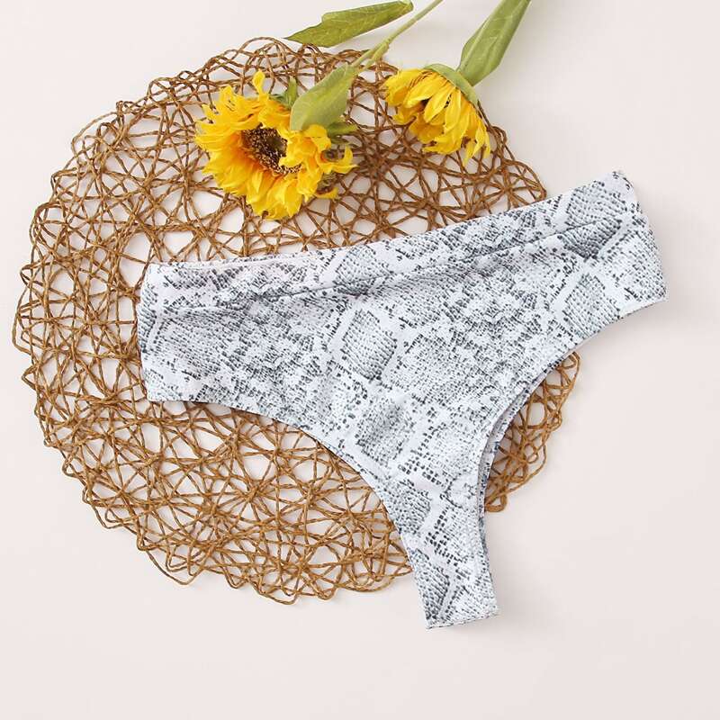 

Snakeskin Print Bikini Panty, Multicolor