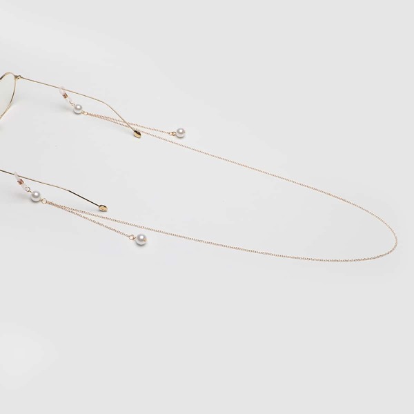 

Faux Pearl Glasses Chain, Gold