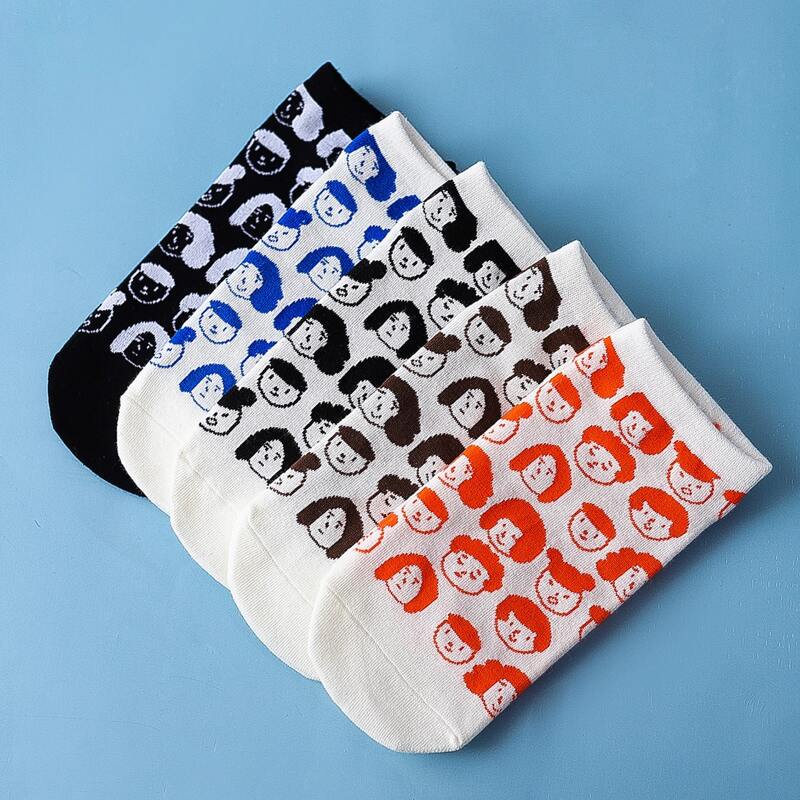 

5pairs Figure Pattern Socks, Multicolor