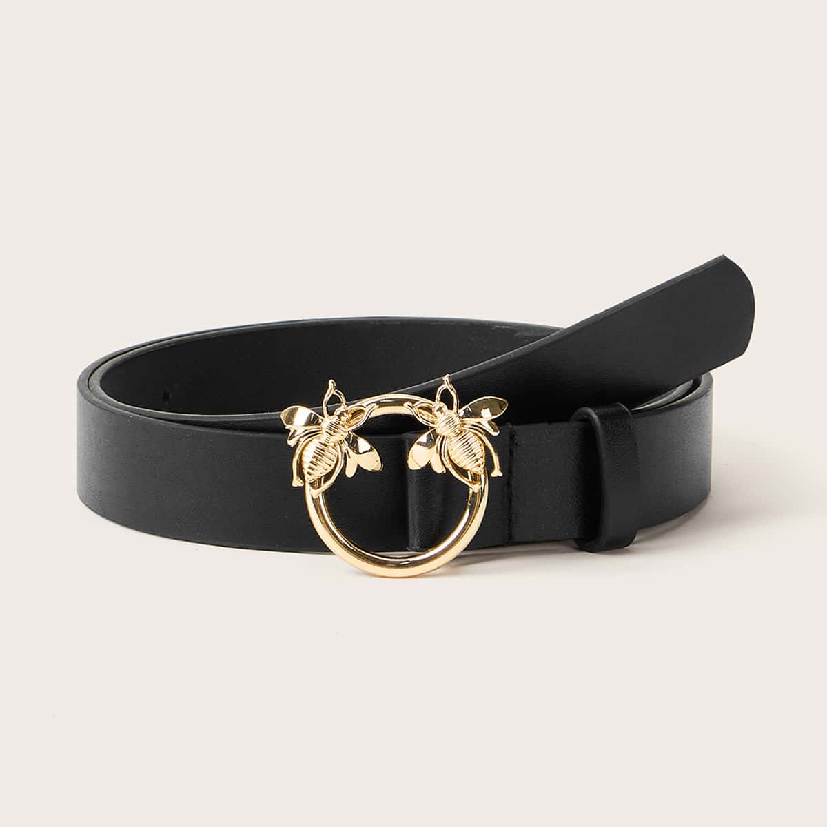 

Bee Buckle Belt, Black