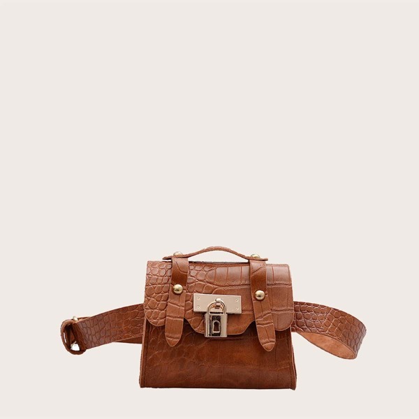 

Пакет Fanny Pack с клапаном для девочек Croc, Коричневые