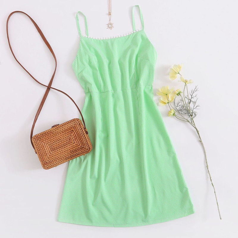 

Green Gingham Cami Dress