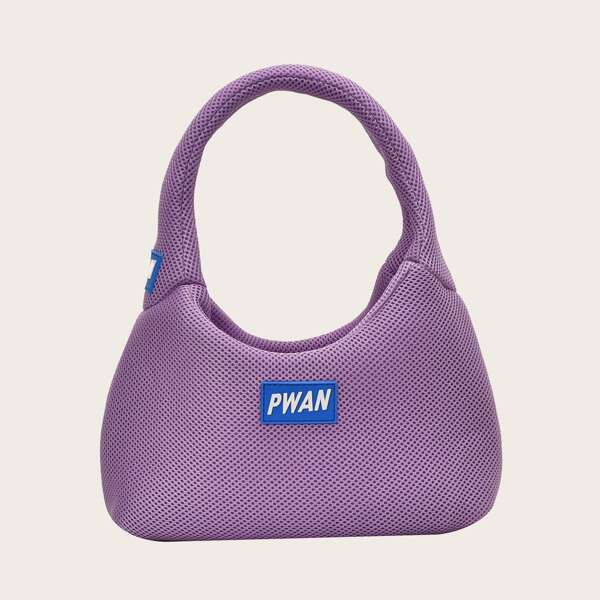 

Сумка через плечо Letter Patch, Пурпурный