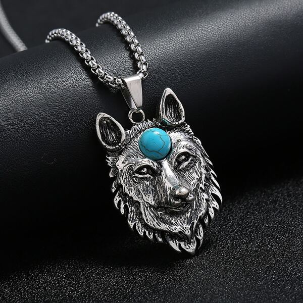

Men Animal Charm Necklace, Silver