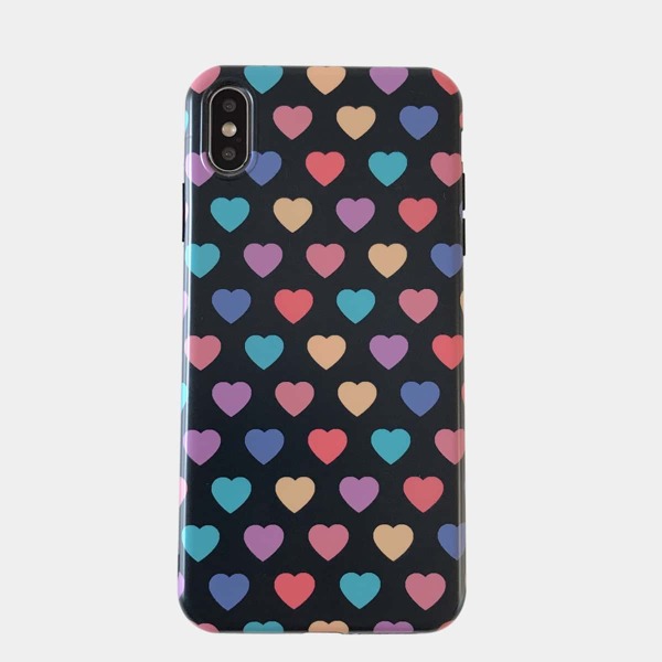 

Heart Print iPhone Case, Multicolor