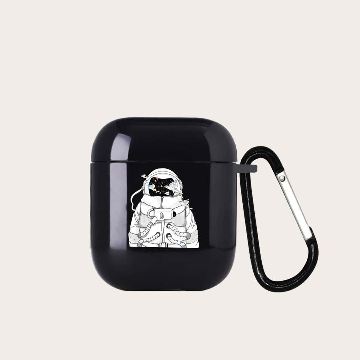 

Spaceman Pattern AirPods Case, Black