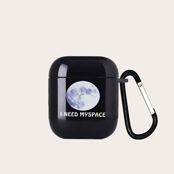 

Moon Pattern AirPods Case, Black