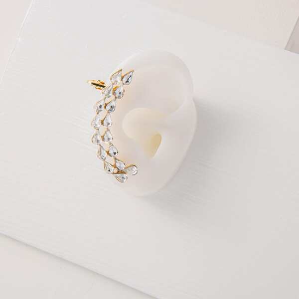

Rhinestone Decor Earrings, White