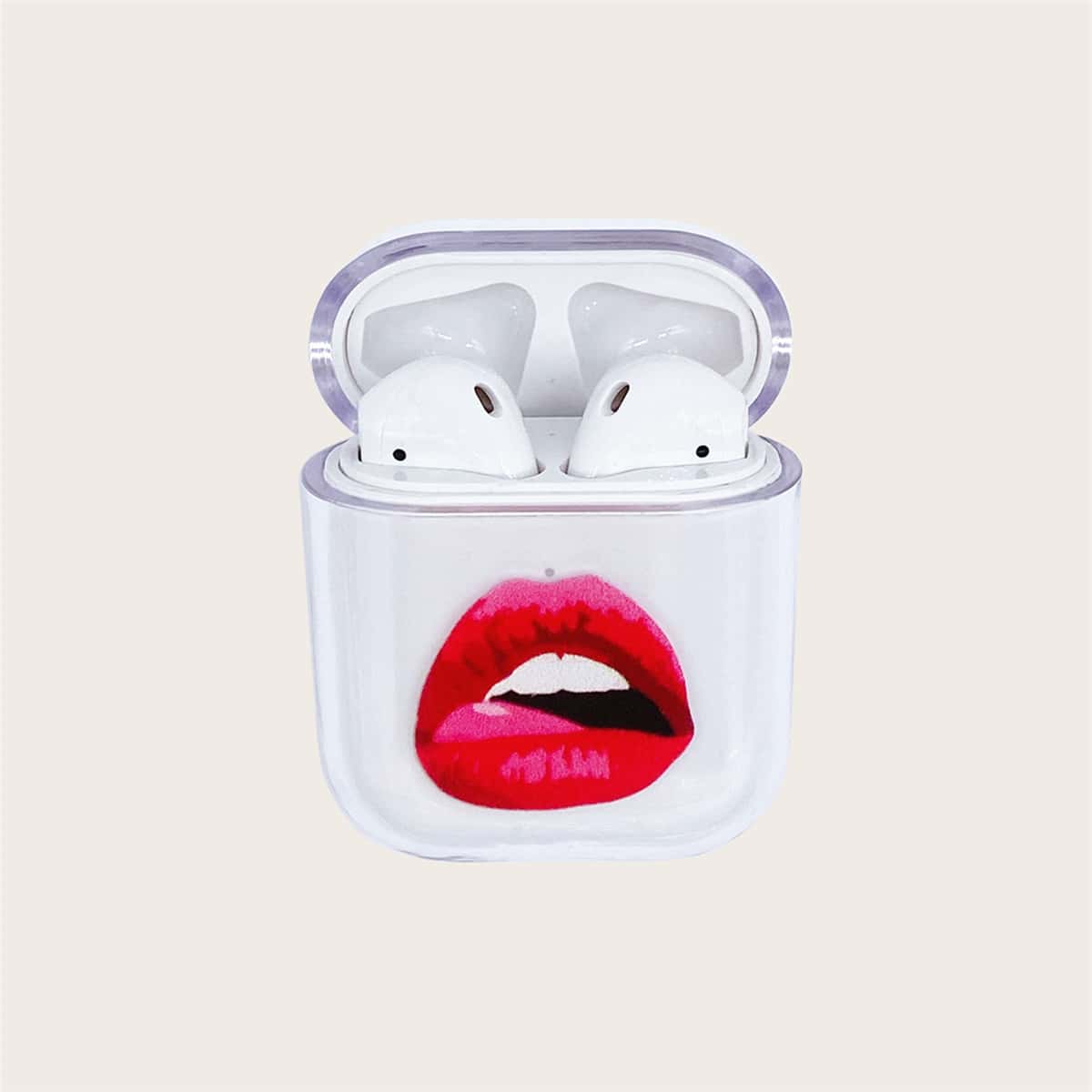 

Lip Pattern AirPods Case, White