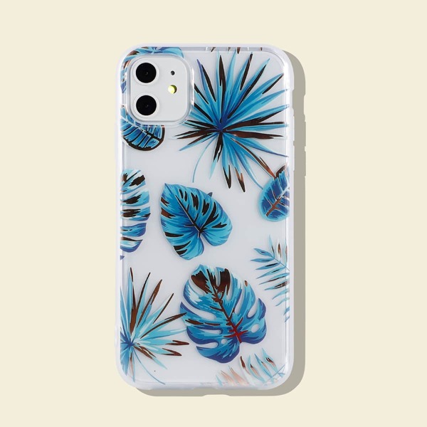 

Чехол для iPhone с принтом листьев