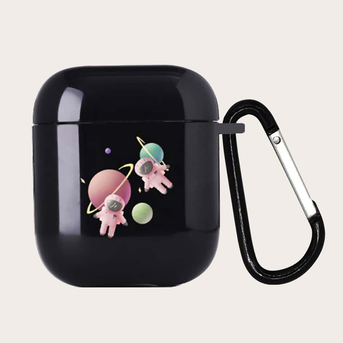 

Spaceman Pattern AirPods Case, Black