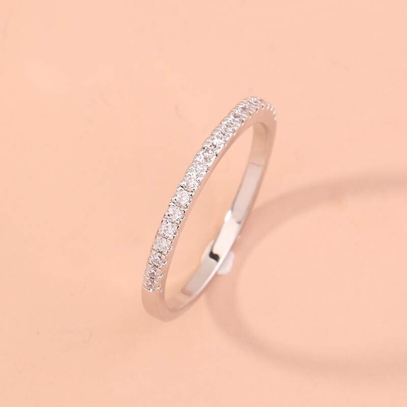 

Rhinestone Decor Ring, Silver