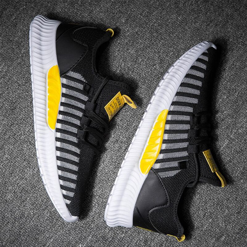 

Guys Mesh Panel Knit Sneakers, Black