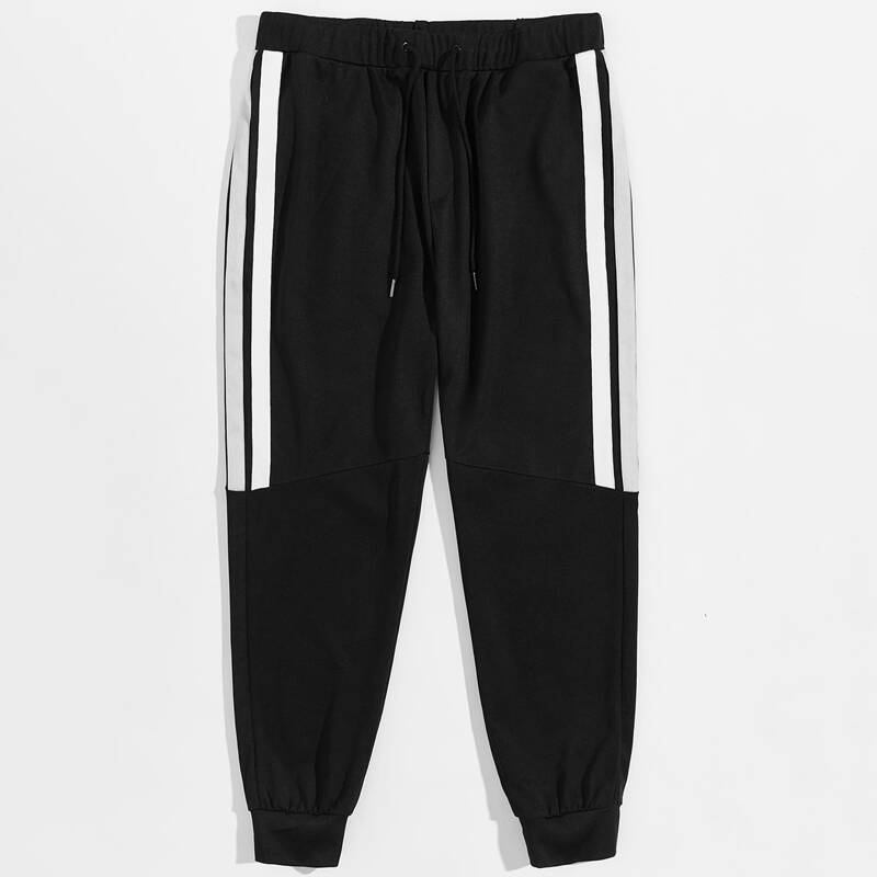 

Guys Striped Side Sweatpants, Black