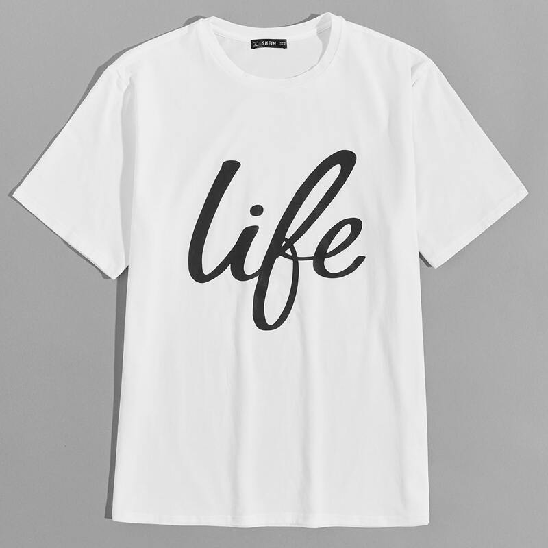 

Guys Letter Graphic Tee, White