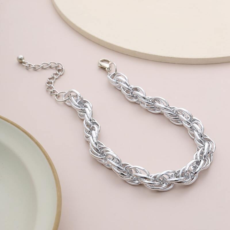 

Metal Chain Anklet, Silver