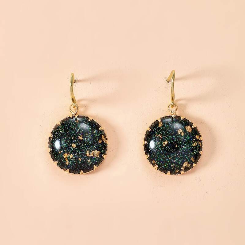 

Round Charm Drop Earrings, Multicolor