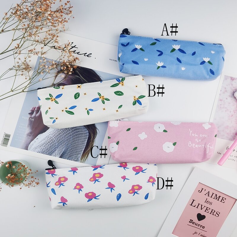 

1pc Calico Print Pencil Case, Multicolor