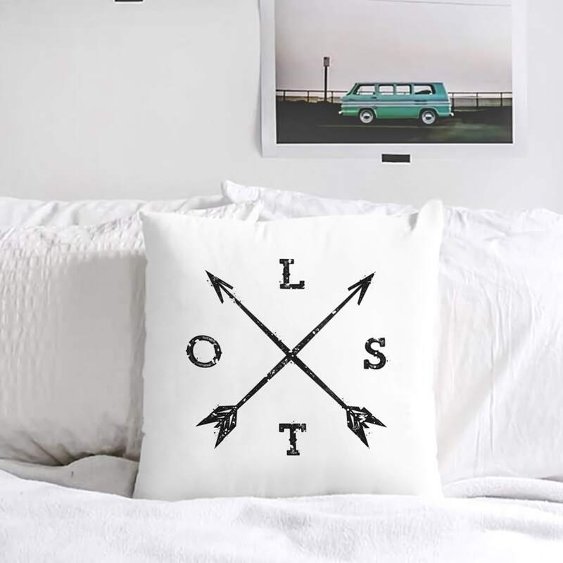 

Arrow Pattern Cushion Cover Without Filler, White