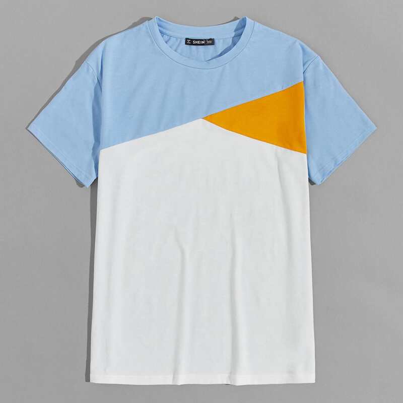 

Guys Color Block Tee, Blue
